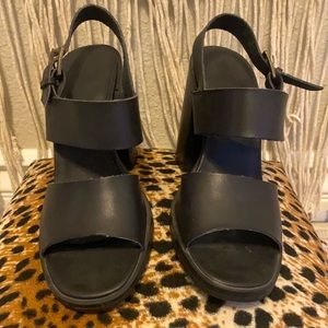 Chunky black heels size 7